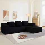 Nigoone Cloud Sectional Sofa, Boneless Couch for Living Room, No Assembly Required, Deep Seat, Modern Minimalist Modular Couch, Free Combination, 103" L-Shape with Chaise, Plush Corduroy, Right Nigoone