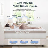 Queen Size Mattress, Upgrade Strengthen Firm 14 Inch Hybrid Queen Mattress in A Box, Mattress Queen With High Density Memory Foam and Independent Pocket Springs, Strong Edge Support,Relieve Back Pain EEN EEN SLEEP