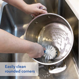 Unger Sink & Dish Scrub Brush – Kitchen Scrub Brush, Dish Washing Scrubber, Small Cleaning Brush, Kitchen Cleaning Supplies, Non-Scratch Bristles, Glassware, Pots, Pans, Tumblers, Drains & Disposals UNGER