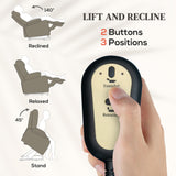 HOMCOM Power Lift Recliner Chair for Elderly, Fabric Lift Chair Sofa with Remote Control, Side Pockets, Pocket Spring, Tufted Back, Quick Assembly, Coffee HOMCOM