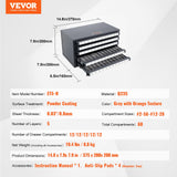 VEVOR Tap Dispenser Cabinet, Five-Drawer Tap Organizer Cabinet for #2-56-#12-28 Steel Tap Dispenser Organizer Cabinet with Labels, 60-Compartment Stackable Tap Cabinet for Tap Storage VEVOR