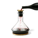 RBT Decanter with Wood Coaster and Micro-Perforated Aerator,Clear RBT