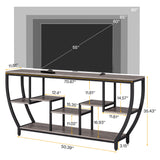 Tribesigns TV Stand for Televisions up to 80 Inches, 70.9 Inches Entertainment Center with Storage Shelves, Wood TV Media Console Table Unit for Living Room, Bedroom, Grey Tribesigns