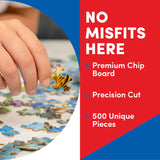 A Broader View Wild Animals Round Table Puzzle - 500 Pieces, Jigsaw Puzzles For Adults & Kids, Suitable For Groups Of 2 Or More, Everyone Gets The Best Seat At The Table, Incl. 12x12” Poster A Broader View