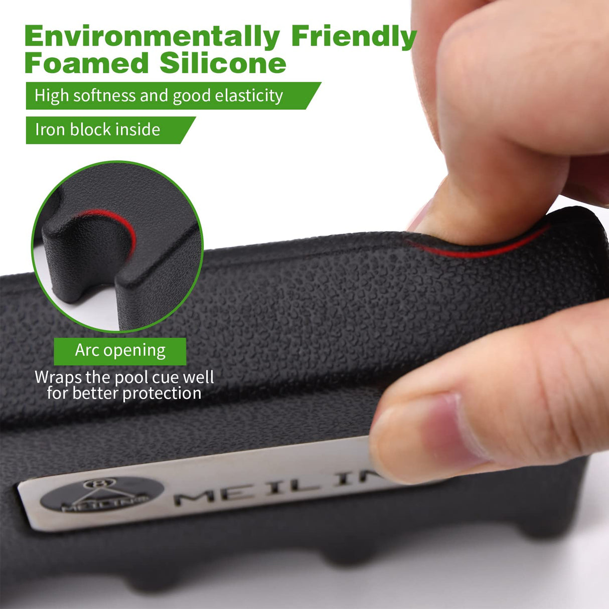 LFSEMINI Pool Cue Holder, 4-Cue Portable Pool Stick Holder for Table, Weighted & Durable Billiard Cue Holder, Mini Stick Holder for Pool Cues, Pool Cue Holder Claw(4 CUE Black) LFSEMINI