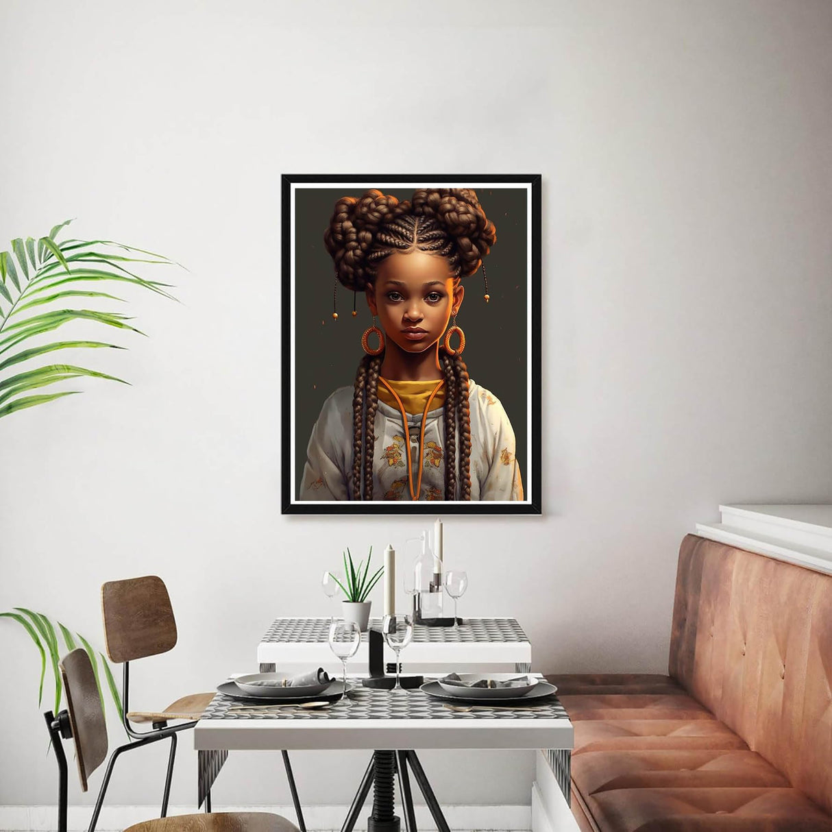 Bimkole 5D Diamond Arts Kits African American Woman, Full Drill DIY Rhinestone Embroidery Set Paint with Diamonds Art by Number Kits Cross Stitch Home Wall Craft Decoration (12x16inch) Ad31 Bimkole