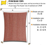 Patio Sun Shade Sail Canopy, 18' x 26' Rectangle Shade Cloth UV Block Sunshade Fabric - Outdoor Cover Awning Shelter for Pergola Backyard Garden Yard (18' x 26', Red) DIIG