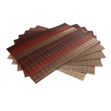 SICOHOME Placemats Set of 6, Red Vinyl Placemat for Dining Table, Home, Kitchen, Office and Outdoor SICOHOME