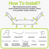 UEAKPIC Duble Heavy Duty Steel Hammock Stand Only, 550 Pound Capacity, Portable, Easy Assembly, Adjustable for Indoor, Yard, Caping, or Outdoor, Patio UEAKPIC