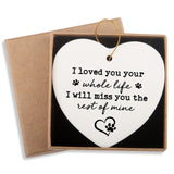 Pet Memorial Ceramic Ornament Keepsake in Memory of Dog - Sympathy Gift for Loss and Bereavement - Pet Remembrance Lzisocnrt