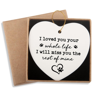 Pet Memorial Ceramic Ornament Keepsake in Memory of Dog - Sympathy Gift for Loss and Bereavement - Pet Remembrance