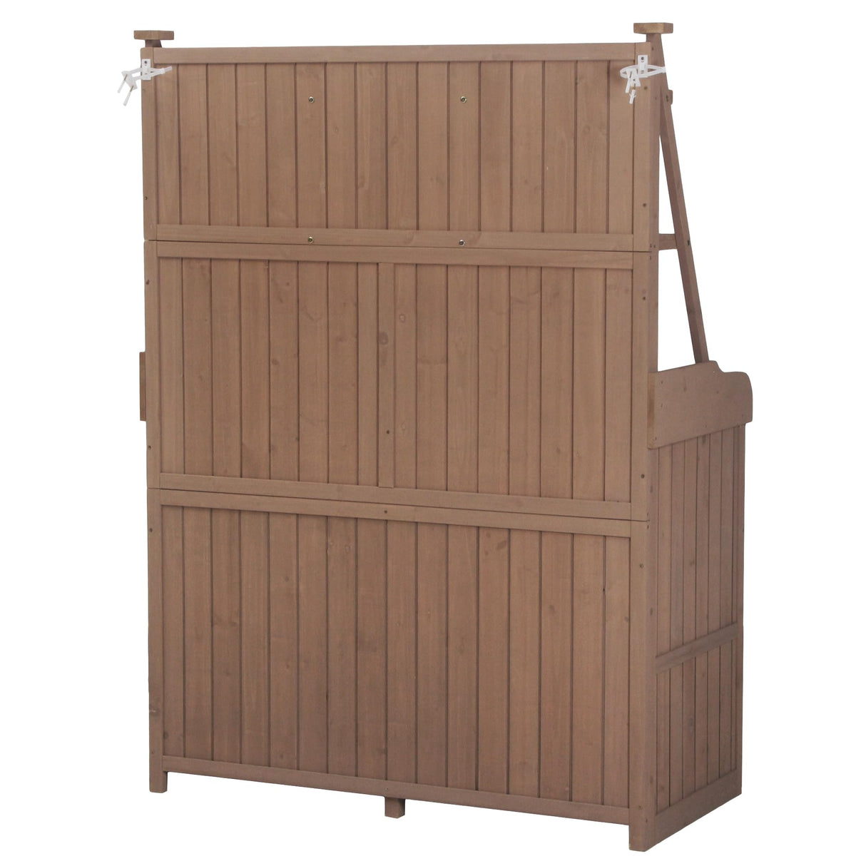 CKLMMC 65inch Outdoor Potting Bench Table, Fir Wood Large Gardening Workstation with Storage Shelf, Drawer and Cabinet for Storage for Backyard, Mudroom (Brown/Fir Wood2) CKLMMC