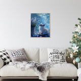 YQFCZDQ Round 5D Diamond Painting Kits for Adults,Cute Cat Animal Diamond Art Kits for Adults Beginner,Flowers DIY Full Drill Diamond Dots Paintings with Diamonds Gem Art Craft Home Decor 13.8x13.8in YQFCZDQ