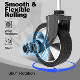 Bossicar Collapsible Folding Wagon, Outdoor Utility Grocery Large Wagon Cart Heavy Duty Foldable with Silent Universal Wheels, Adjustable Handle, Camping, Garden, Shopping (Blue, 80L) Bossicar