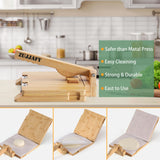 ZUJJAFY Tortilla Press 8 Inch Bamboo Tortilla Maker with 50pcs Parchment Paper, Mexican Tortillera Presser Homemade Tortillas Pataconera Dough Press, Square ZUJJAFY