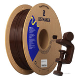 JUSTMAKER ABS PRO (ABS+) 3D Printer Filament, Upgraded Strength Heat Resistant Filament, Cardboard Spool, Dimensional Accuracy +/-0.03mm, 1.75mm, 1 kg (2.2 lbs), Chocolate JUSTMAKER