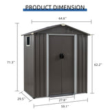 JY QAQA 5x3 FT Metal Outdoor Garden Storage Shed,Waterproof Metal Garden Sheds with Window and Lockable Double Door,Weather Resistant Steel Tool Storage House Shed forPatio,Lawn JY QAQA PET