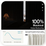 SHINELAND 108 Inch Curtains Long,Pinch Pleated Curtains Blackout Linen Black Out Extra Long Curtains for Living Room Drapes 108 Inches Long 2 Panels,Cream SHINELAND