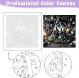 Paint by Numbers Kit for Adults Beginner, Halloween Hat Landscape Adult Paint by Number Kits On Canvas, DIY Oil Painting Kits for Gift Home Wall Decor 16x16 Inch BYGFHLYW