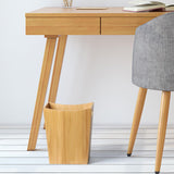 LIANTRAL Bamboo Trash Can Wastebasket, 2 Gallon Small Bathroom Garbage Can Bamboo Waste Basket Trash Container Recycling Bin for Bathroom, Bedroom, Living Room, Office, Kitchen LIANTRAL