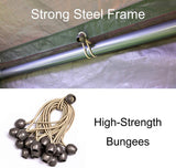 TGEHAP Carport Replacement Canopy Cover for Tent Car Garage Shelter Top Tarp Cover with Ball Bungees (Only Only Top Cover, Frame is not Included) (10' x 20', Gray) TGEHAP