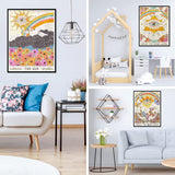 GemZono 3 Pieces Tarot Sun Moon & Stars Adult Diamond Painting Kit, 5D Diamond Art Round Full Diamond Painting Kit, Polka Dot Diamond Digital Painting Kit for Beginners (11.8x15.7in) GemZono