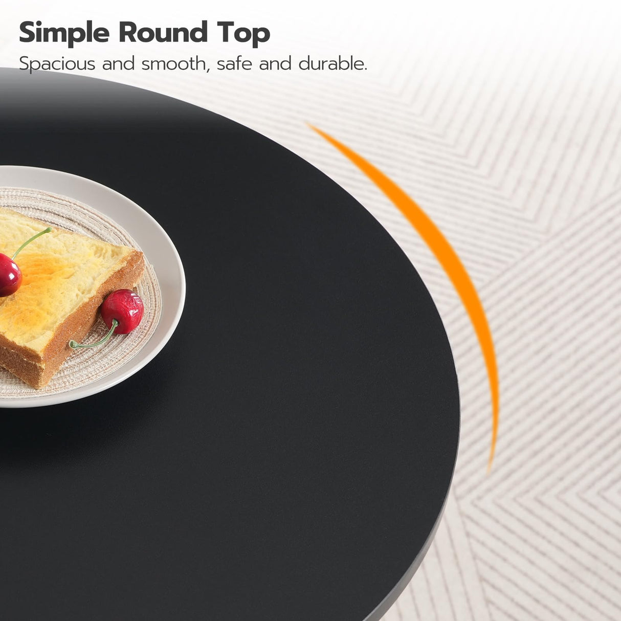 HOOBRO 35" Black Round Bar Table - Stylish Cocktail Table for Narrow Spaces HOOBRO