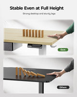 Marsail Standing Desk with Drawer, 48x24 Inch Adjustable Height Standing Desk, Electric Stand up Desk, Sit Stand Home Office Desk, Ergonomic Workstation for Home Office Computer Gaming Desk Maple Marsail