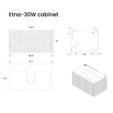 BLUHOUZZ Bathroom Vanity with Sink,Large Storage Wall Mounted Floating Bathroom Vanity with Overflow for Modern Bathroom, One-Piece Sink Basin Minimalist Bathroom Sink Cabinet BLUHOUZZ