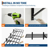 2 Pack 2x6 ft Garage Storage Shelving Wall Mounted, 1600 LBS Heavy Duty Storage Shelves, Folding Wall Shelve Garage Storage Rack Organization, Black Metal Storage Racks Units for Warehouse, Laundry GarveeLife