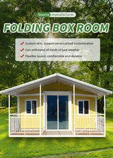 Prefab Tiny Homes for Sale to Live in, Quick Expandable Prefab Home 20ft/40ft Sets Up in 30 Mins with Bedroom, Kitchen & Living Room Weather Resistant Steel Frame Customizable Instant Dwelling Generic