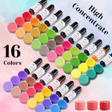 HTVRONT Candle Dye - 16 Vivid Colors Liquid Candle Wax Dye, High Concentrate Candle Dye for Soy Wax, Beeswax, Gel Wax, Palm Wax - 10ml/ 0.35 oz HTVRONT