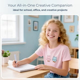 Nicpro 45PCS Aesthetic School Supplies with Pencil Case, Mechanical Pencils 0.5mm, 0.7mm, 0.9mm & 2.0mm with 498 PCS Refills, Cute Mechanical Pencil Set for Writing, Drawing & Drafting (Blue) Nicpro