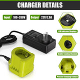 Upgraded 3.8Ah Replacement for Ryobi 18V Battery Lithium and Charger Compatible with Ryobi 18 Volt Battery ONE+ Plus P102 P103 P104 P105 P107 P108 P109 Cordless Tools TURPOW