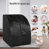 ZONEMEL Portable Infrared Sauna, 1 Person at Home Full Body Sauna, Individual Home Spa Tent with Heating Foot Pad, Upgraded Sauna Chair (L 27.6’’ x W 31.5’’ x H 37.8’’, Black) ZONEMEL