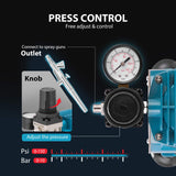 VIVOHOME Airbrush Kit with 1/5 HP Professional Air Compressor and 3 Dual Action Airbrush Gun, Gravity and Siphon Feed, Quiet Air Brush Set with Holder, Cleaning Brush, Tape, 2 Cup VIVOHOME