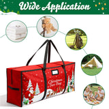 Christmas Tree Storage Bag, Fits Up 7.5 Ft Christmas Tree Durable 600D Oxford Holiday Storage Container with Wide Opening Dual Zippers (Reindeer) Stadupimry