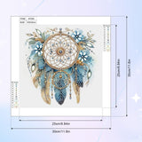 Diamond Art Painting Kits for Adults, 5D Special Shape Diamond Art Kits for Beginners, Crystal Rhinestones Diamond Art Painting for Home Wall Decoration Gift 12×12inch, Dreamcatcher with Feathers AiYuanzsh