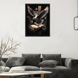 NWQZBYHT Religious Cross 5D Diamond Painting Kits for Adults,Bird Diamond Art Kits for Adults,DIY Round Full Drill Gem Art Kits for Beginner,Diamond Dots Picture Crafts Home Wall Decor 12x16 Inch NWQZBYHT