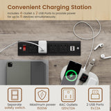 Itaar Farmhouse 55" Executive Desk, Computer Desk with Storage Drawers and Power Outlet, Home Office Desk, Workstation for Office Home, Grey Itaar