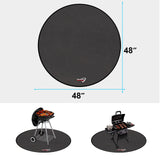 DocSafe 48" Round Fire Pit Mat,4-Layer Under Grill Mat Deck Patio Protect Mat,Fireproof Mat Fire Pit Pad for Grass Outdoor Wood Burning Fire Pit and BBQ Smoker,Portable Reusable and Waterproof,Black DocSafe
