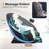 Massage Chair Full Body, Zero Gravity Massage Chair with 8 Fix Rollers, Foot Massage, Heating, Auto Modes, Full Body Airbag, Touch Screen Controller, Phone Controller, Home Massage for Back Fatigue Msutree