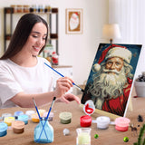 JOOZ Christmas Paint by Numbers Kit for Adults with Frame, Santa Claus Paint by Number with Easel, DIY Christmas Framed Paint by Number Kits for Gift Home Wall Decor 8x12 Inch JOOZ