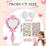 Liliful 12 Pack Princess Foam Mirror Kits Decorate Your Own Princess Mirrors Party Supplies Kids Unbreakable Toy Crafts for Girls Party Favors Birthday DIY Decorations (Pink, Purple, Blue,Cute) Liliful