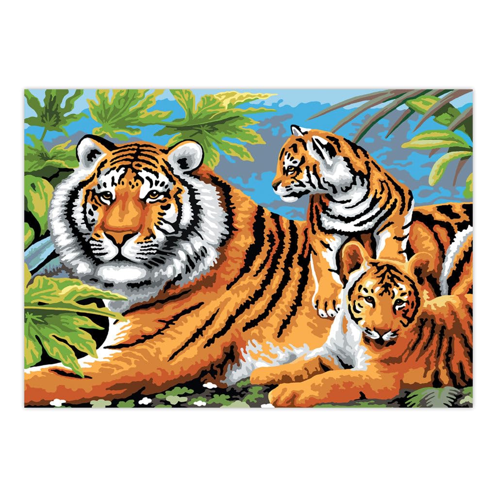 Royal & Langnickel Junior Large Paint by Number Kit 15.25"X11.25", Tiger & Cubs Royal & Langnickel