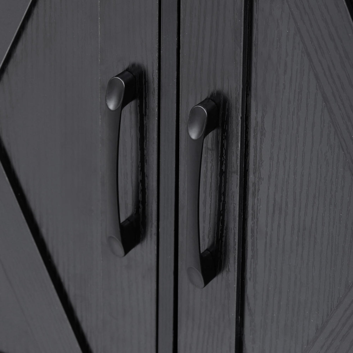 Hlcodca 46.5'' Farmhouse Kitchen Island with Charging Station, Drop Leaf & Bead Drape - Mobile Rolling Cart, Ample Storage, Rustic Wood Grain Countertop for Compact Spaces (Black+Brown) Hlcodca