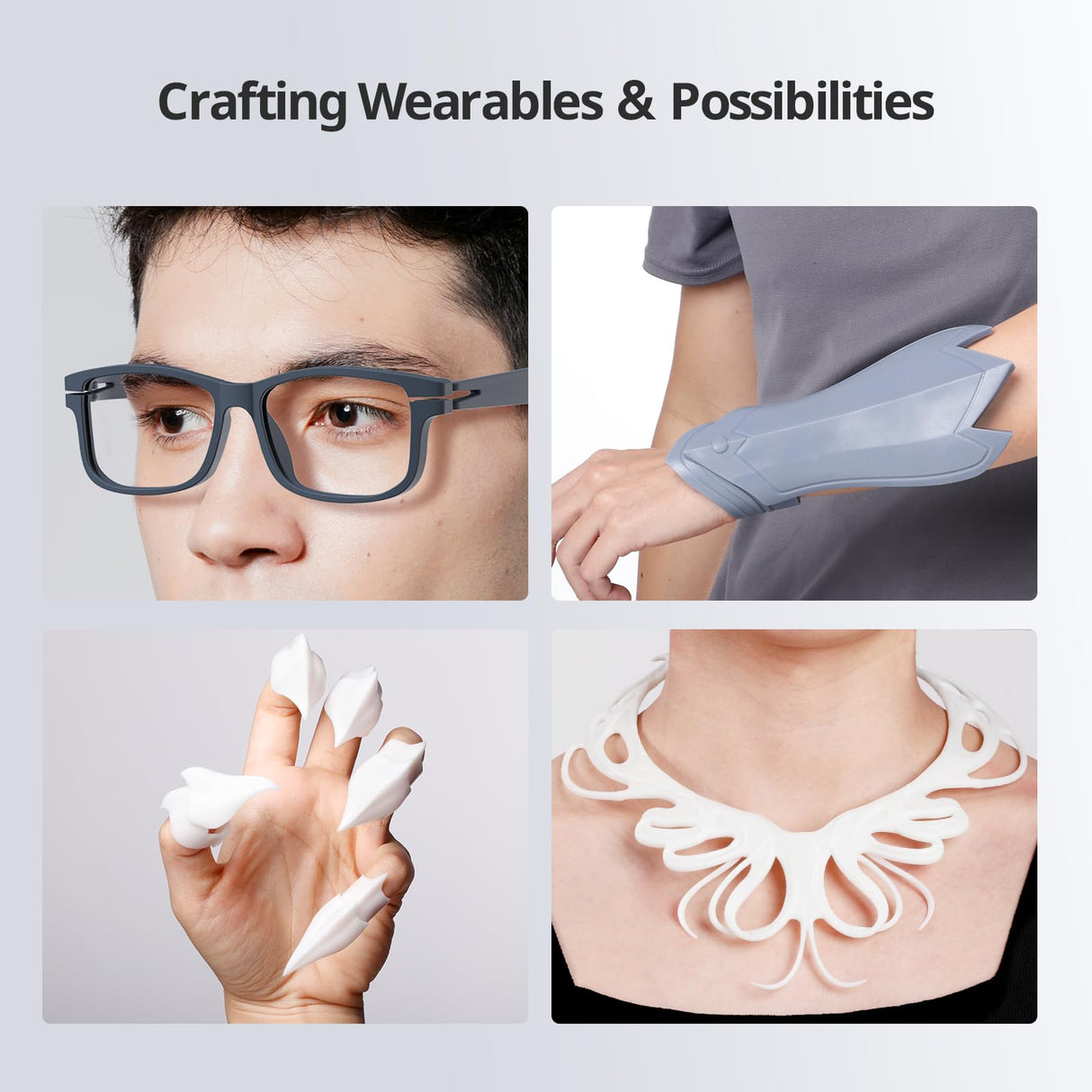 ANYCUBIC 3D Printer Resin, Odorless Standard Photopolymer Resin, High Precision and Low Viscosity, Fast UV-Curing ABS Like Resin for 8K/10K/14K LCD 3D Printing (White, 1kg) ANYCUBIC