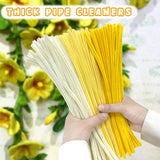 URSDIART 311pcs Pipe Cleaners Flowers Kit,300pcs Yellow Pipe Cleaners Crafts Chenille Stems Bulk 10 Flower Stems Green Tape, Art and Craft Projects Supplies for Flowers, Classroom Project,Decoration URSDIART