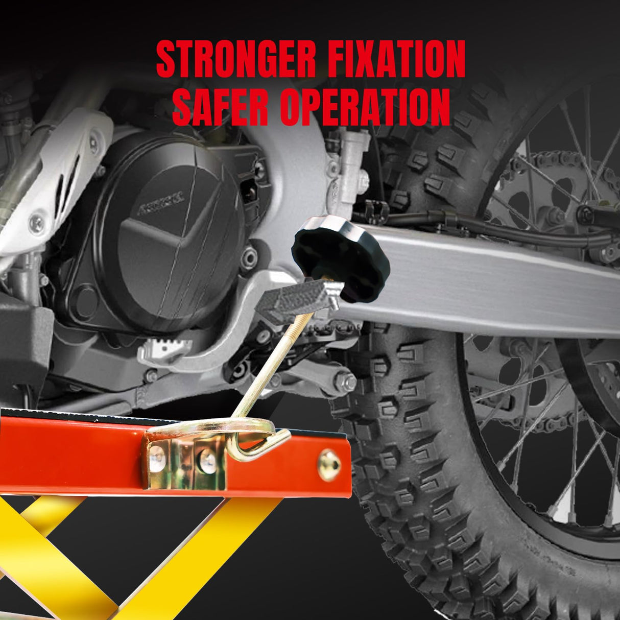 Jack Boss 350 Lbs Motorcycle Lift Jack Table, Hydraulic Foot-Operated Scissor Lift Jack for ATV Dirt Bike, Motorcycle Stand with 4 Wheels Jack Boss