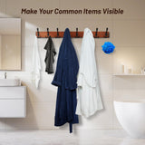 Gohiuo Rustic 32.2" Large Coat Rack Wall Mount, Long Wood Coat Hooks Wall Mount with 8 Triple Hooks, Heavy Duty Wooden for Entryway, Farmhouse Hanging Jackets, Coats, Hats, Bags,Towel Gohiuo